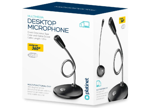 Microfon Desktop USB Negru [45574] [3]
