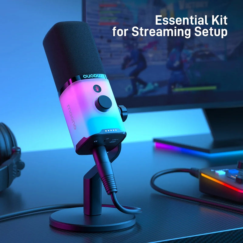 Microfon Dinamic RGB USB/XLR pentru streaming de jocuri [2]