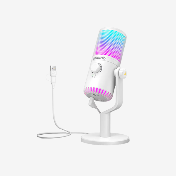 Microfon Gaming USB RGB (Alb) [1]