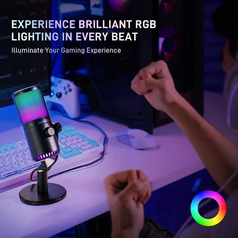 Microfon Gaming USB RGB (Negru) [2]