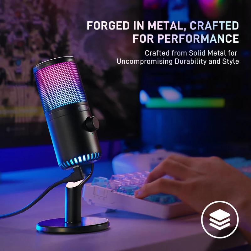 Microfon Gaming USB RGB (Negru) [4]