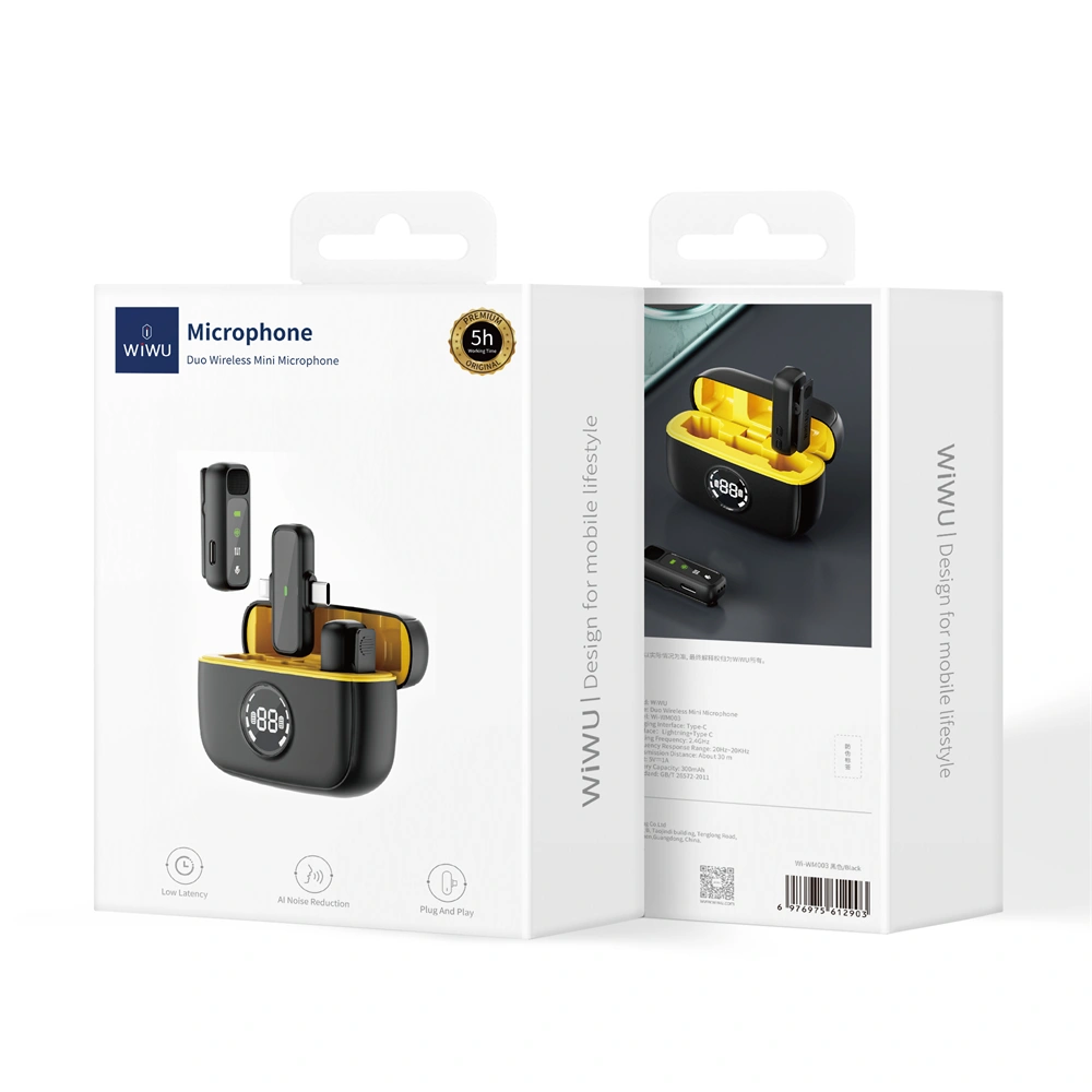 Microfon Mini 2 în 1 Wi-WM003 – микрофон с шумоподавлением и портами USB-C и Lightning | Mobishop.md [6]