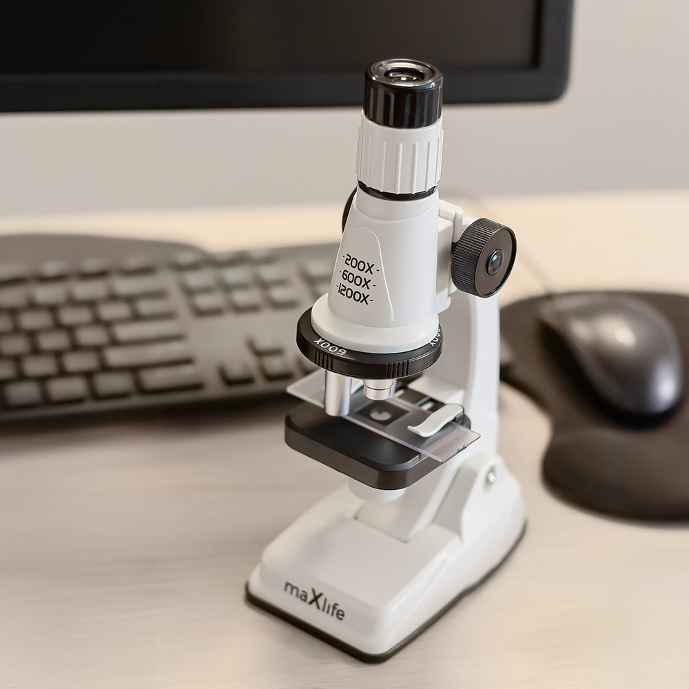 Microscop Maxlife 200x-1200x, MXMS-100, Alb [4]