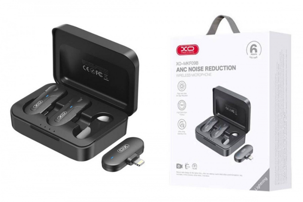 MKF09B Lightning Self-charging Compartment One to Two Low Latency Wireless Lavalier Microphone [2]