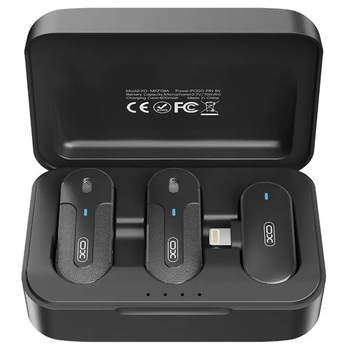 MKF09B Lightning Self-charging Compartment One to Two Low Latency Wireless Lavalier Microphone [1]