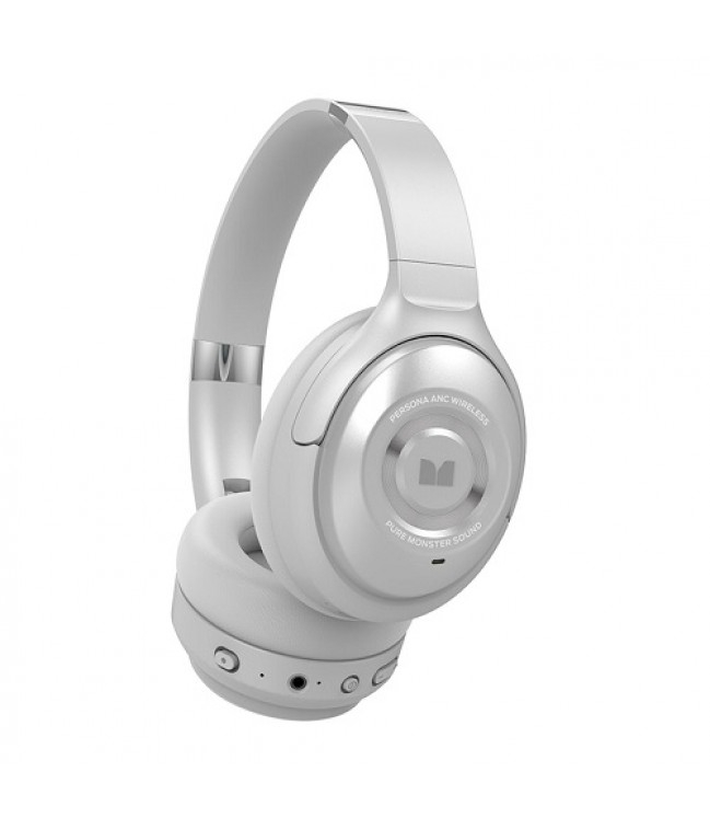 Monster On-Ear Headphones with MIC Bluetooth Persona ANC, White [3]
