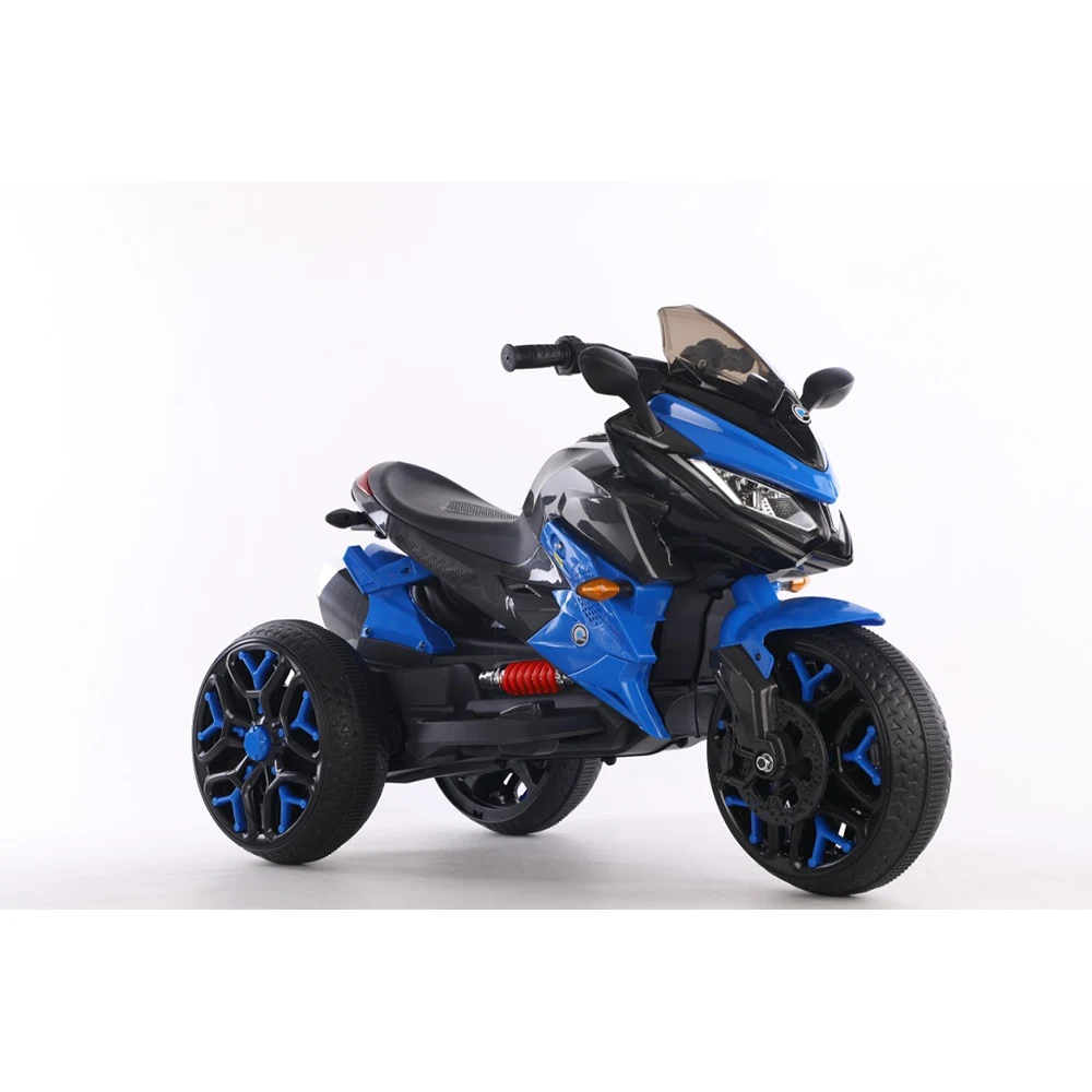 Motocicletă electrică pentru copii 12V cu 2 motoare, roți EVA și scaun din piele ecologică [1]