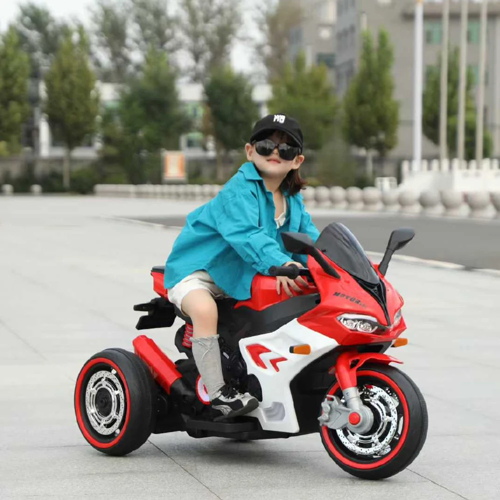 Motocicletă electrică pentru copii Caider 822 roșie – distracție intensă, 2 motoare și autonomie bună pentru micii aventurieri! [2]