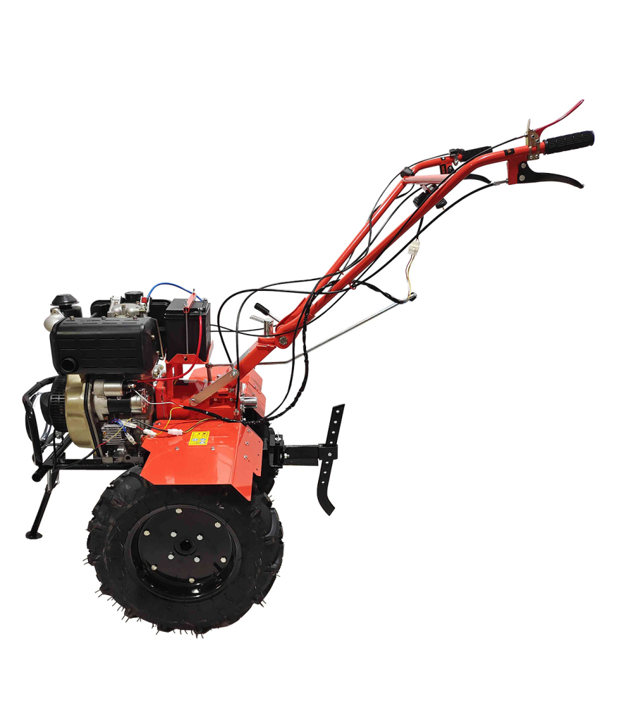 Motocultor pe motorină TECHNOWORKER 135 DE + Freză (10 CP, Starter Electric, Motor KAMA 186 FE, Transmisie din Fontă) [2]
