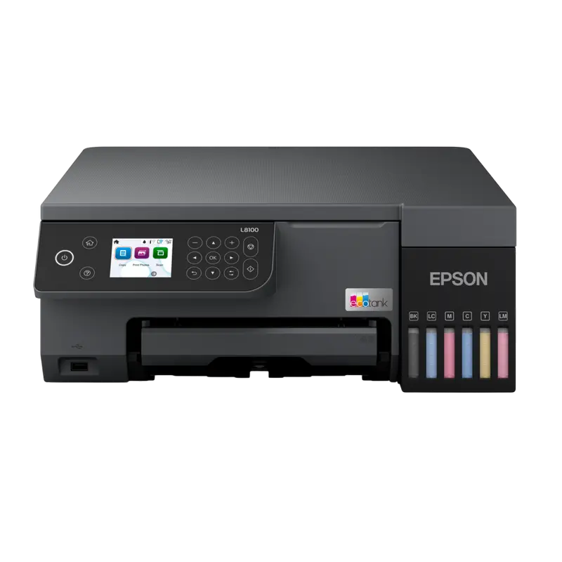 Фото-МФУ Epson EcoTank L8100 Color A4 (Печать, Копирование, Сканирование, 6 Цветов, Wi-Fi Direct, Сенсорный экран 6.1 см, Черный) [7]