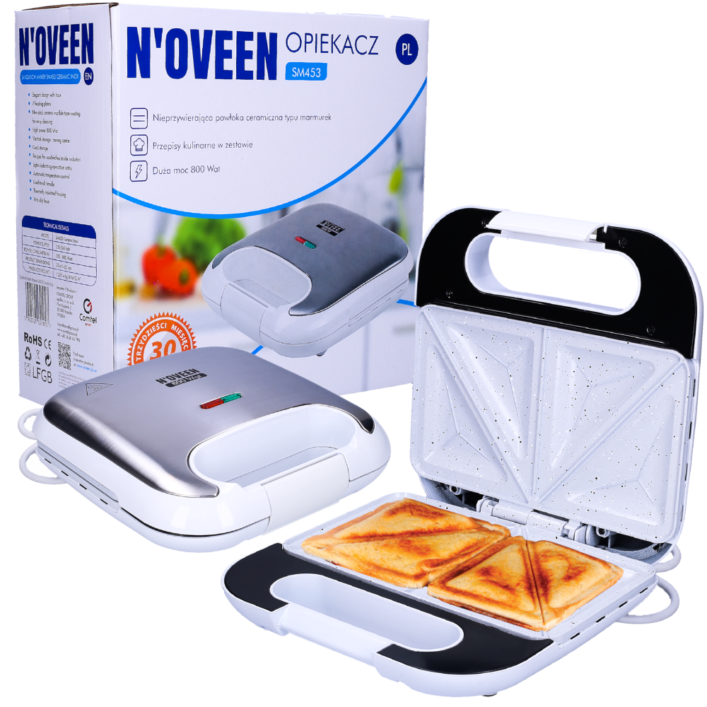 NOVEEN Toaster SM453, Ceramic Inox, 800W [2]