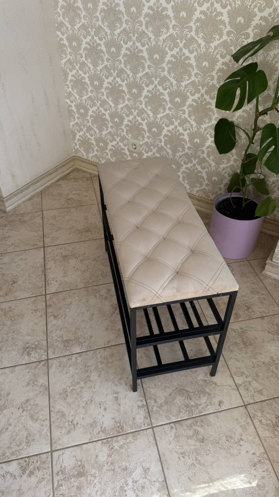 Обувница металлическая Nex Home 3 уровня 100×32×52 см Тёмно-бежевый – Тёплый стиль и 150 кг прочности [3]