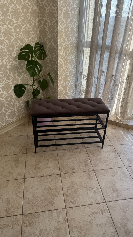 Pantofar cu 3 nivele Nex Home Metal 100×32×52 cm Cafeniu – Căldură și ordine elegantă la intrare! [1]