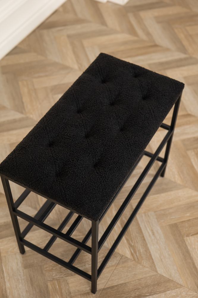 Обувница с 3 уровнями Nex Home Teddy, металл, нагрузка 150 кг, 80×32×52 см, Черный [3]