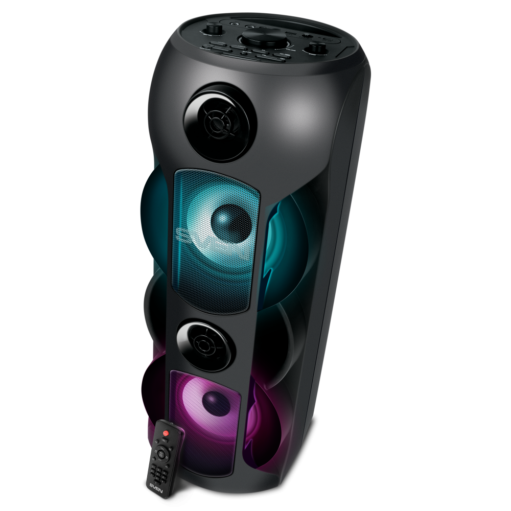 Partybox SVEN "PS-720" 80w, Black, Bluetooth, TWS, Bluetooth, FM, USB, microSD, 2x4400mA*h [3]