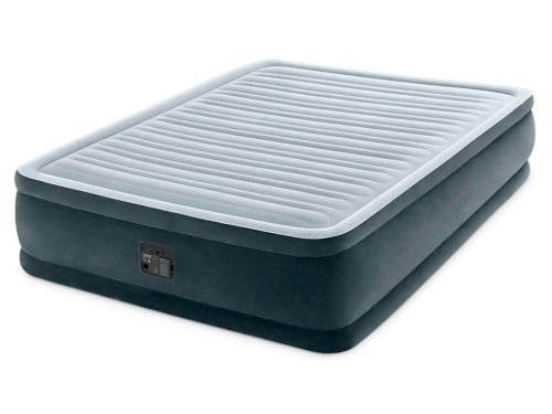 Надувная кровать "Velur Comfort-Plush" 152×203×46 см с встроенным насосом 220V – комфорт и надежность для идеального отдыха [1]