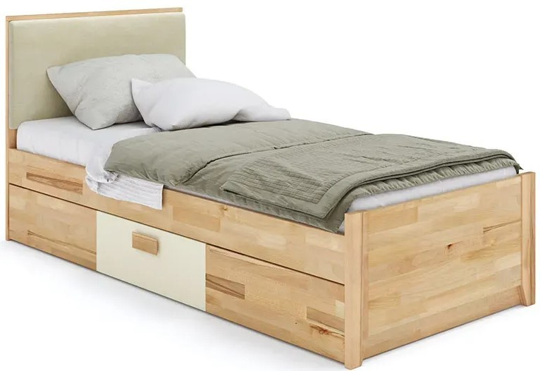 Стандартная кровать KLEN Rainbow 90 x 200 см Ivory [1]
