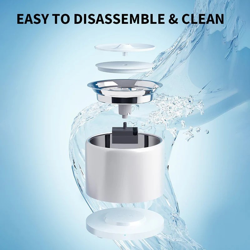 Petkit Eversweet 3Pro Smart Pet Drinking Fountain, Capacity 1.35L, 304 Stainless Steel, Multi-layer filtration system, Wireless Pump Design, PETKIT APP via bluetooth, Smart & Normal & DND Mode, Silent Pump 25dB, Product Size: 195*195*148mm, white [8]