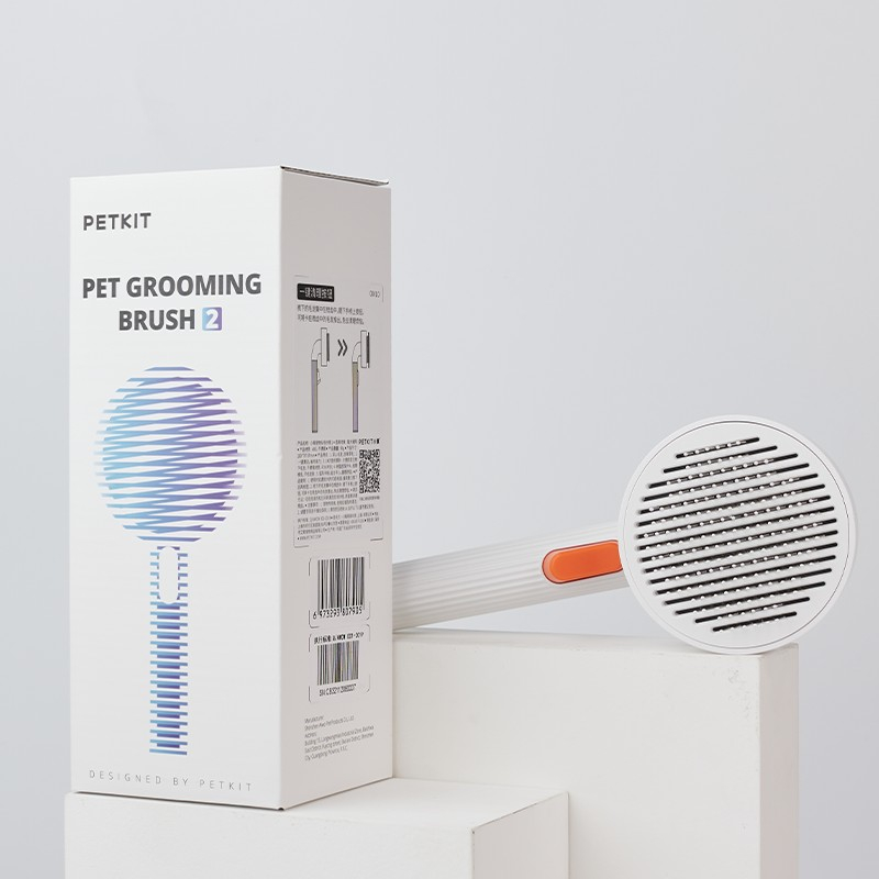 Petkit Pet Grooming Brush 2, Material: Stainless steel and acrylonitrile butadiene styrene, high-density polyethylene, Size: 200*79*67mm, white [7]