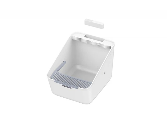 Petkit Pura Cat Litter Box, semi-open low-level entrance litter tray, built-in odour eliminator, 507*374*350mm, white [2]