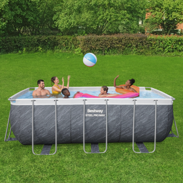 Бассейн Bestway Power Steel Rotang 412x201x122 см – 8124 л, металлический каркас + насос фильтрации и аксессуары [3]