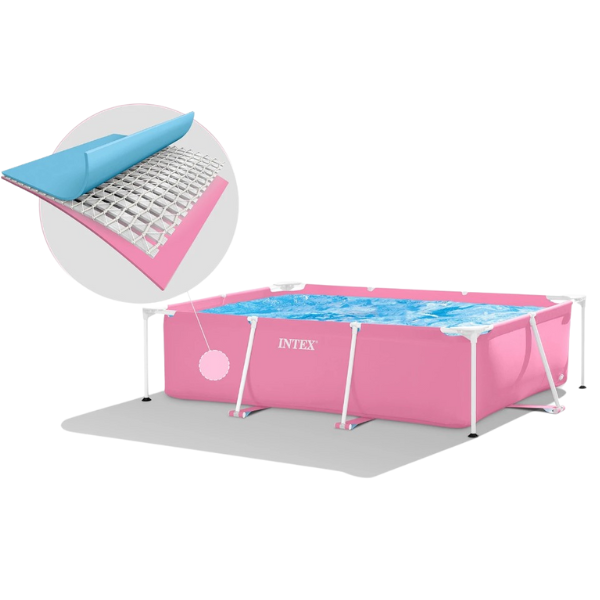 Piscina cu cadru Intex Pink Metal Frame 220×150×60 cm – soluția ideală pentru distracție în familie [4]
