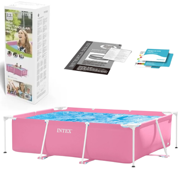 Piscina cu cadru Intex Pink Metal Frame 220×150×60 cm – soluția ideală pentru distracție în familie [5]