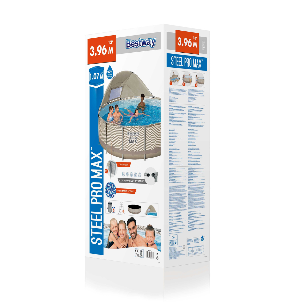 Piscină cu cadru metalic Bestway Steel Pro MAX 396×107 cm (11.133L) – relaxare completă în propria curte [13]