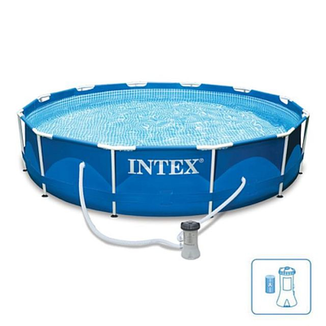 Piscină cu cadru metalic și filtru Intex 366×76 cm, 6503L (art. 28212) [4]