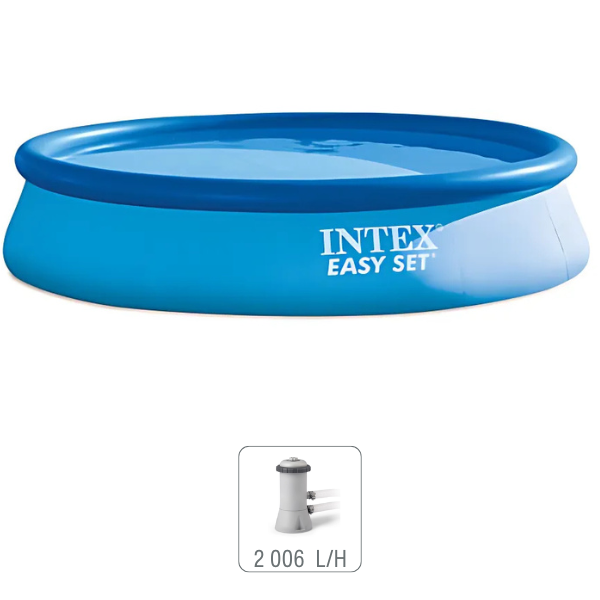 Надувной бассейн INTEX Easy Set 396×84 см, 7260L с фильтрующим насосом – быстрая установка за 10 минут [1]