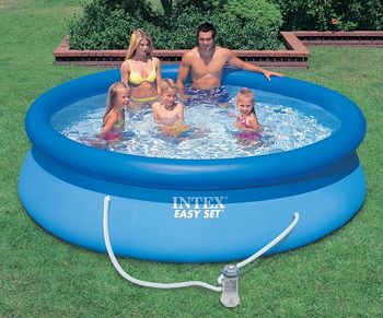Надувной бассейн INTEX Easy Set 396×84 см, 7260L с фильтрующим насосом – быстрая установка за 10 минут [2]