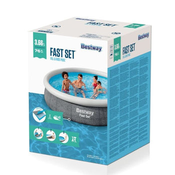 Bestway Piscină gonflabilă Fast Set 366×76 cm cu pompă filtrare, 5377L – Relaxare rapidă și distracție garantată! [5]