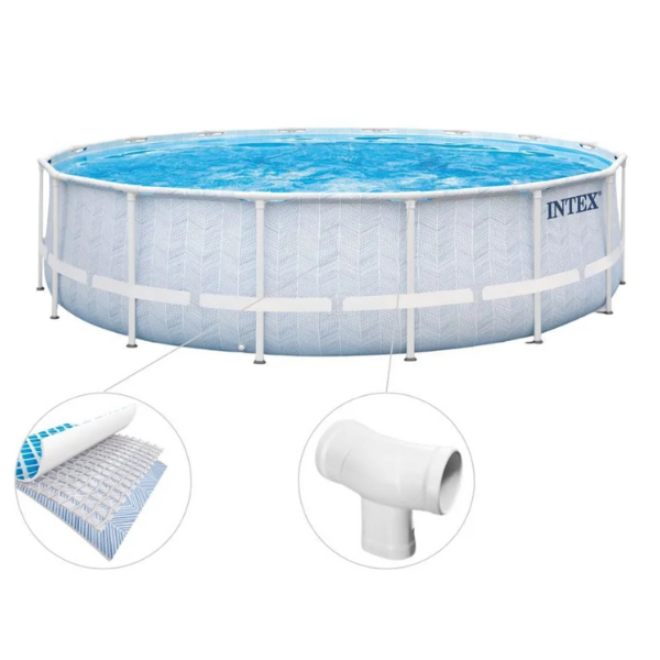 Бассейн INTEX Chevron Prism Frame Premium 488x122 см – Элегантный дизайн и отличная прочность для вашего идеального лета [7]