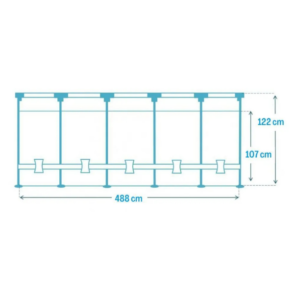 Бассейн INTEX Chevron Prism Frame Premium 488x122 см – Элегантный дизайн и отличная прочность для вашего идеального лета [8]