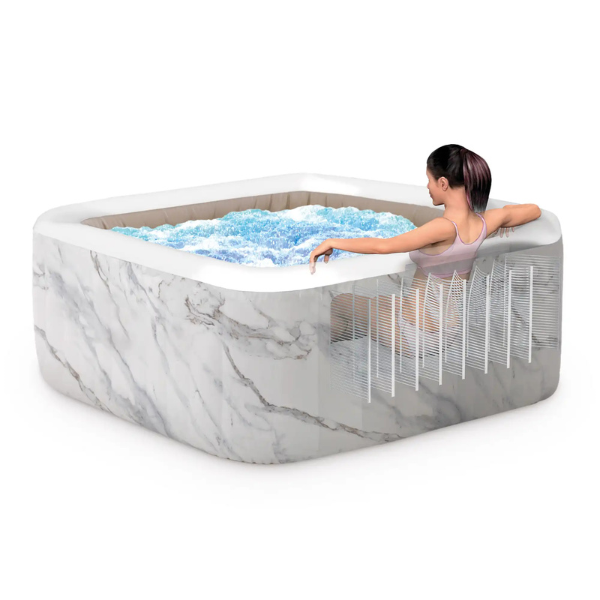 Piscină INTEX Jacuzzi SPA gonflabil „Calacatta Dual Zone Deluxe” 175×71 cm, 795 L, 4 persoane – Relaxare de lux cu hidromasaj și design elegant! [6]