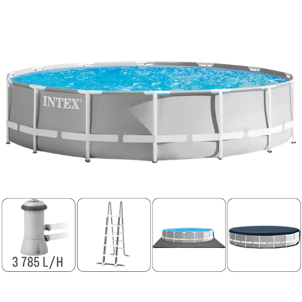 Бассейн INTEX PRISM FRAME PREMIUM 427×107 см, 12706 л, металлический каркас [1]