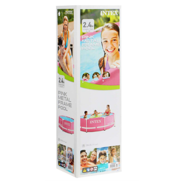 Бассейн INTEX Pink Metal Frame 244x76 см – Компактный, элегантный и прочный [10]