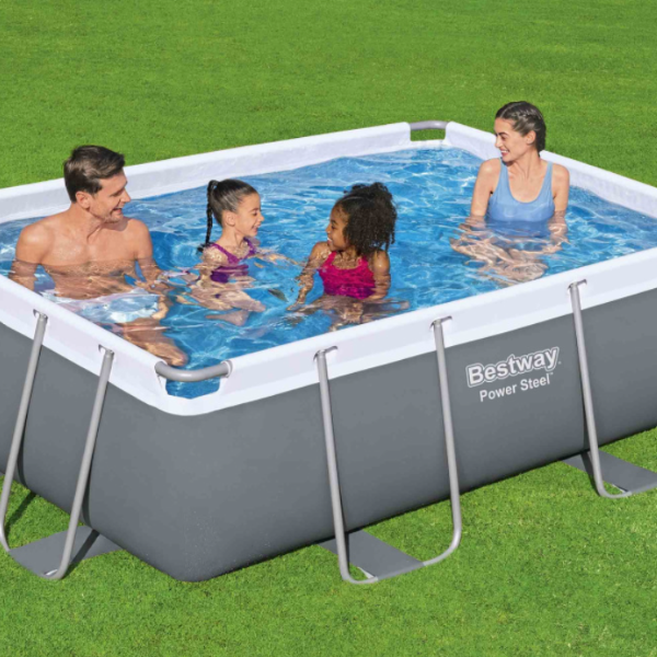 Piscină Bestway Power Steel 282x196x84 cm – 3662L, cu cadru metalic, pompă 1249 l/oră și dozator [10]