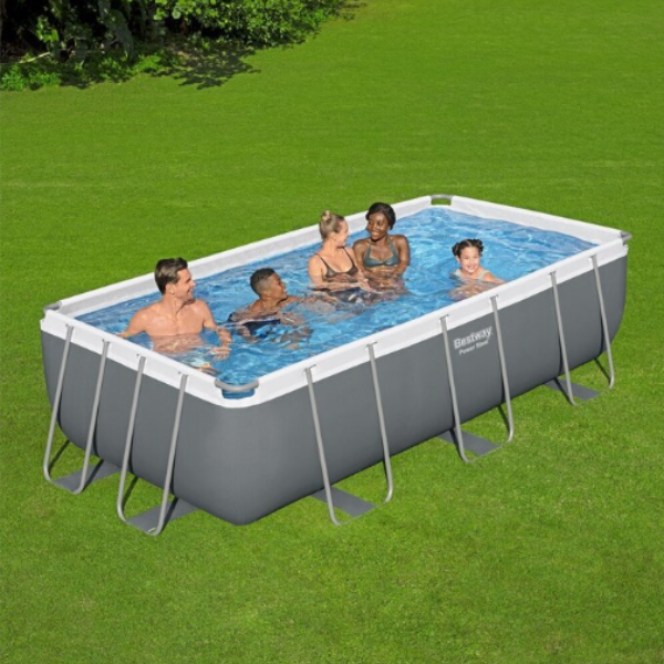 Piscină Bestway Power Steel 404x201x100 cm – 6478L, cadru metalic + pompă 2006 l/oră, scară și dozator [18]