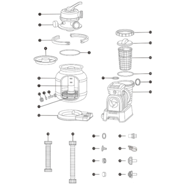 Piscină dreptunghiulară Bestway Power Steel 640x274x132 cm – 19281L, cu pompă, husă și scară incluse [9]