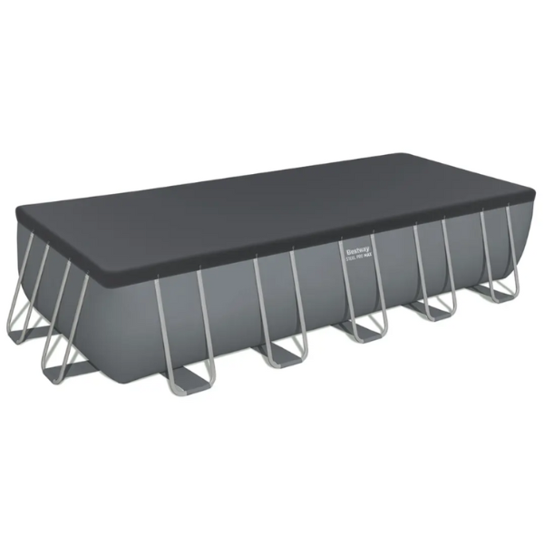 Piscină dreptunghiulară Bestway Power Steel 640x274x132 cm – 19281L, cu pompă, husă și scară incluse [12]