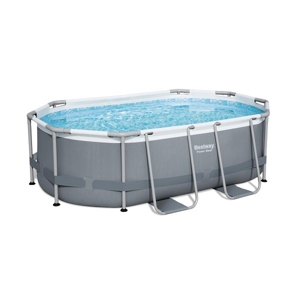 Бассейн Bestway Power Steel Oval 305x200x84 см, 3668 л, с металлическим каркасом и насосом 1249 л/ч [3]