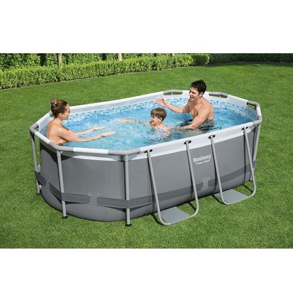 Бассейн Bestway Power Steel Oval 305x200x84 см, 3668 л, с металлическим каркасом и насосом 1249 л/ч [6]