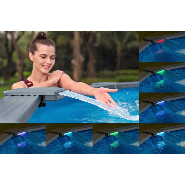 Piscină premium cu cadru metalic Bestway Hydrium 732×132 cm (49.200L) – lux, durabilitate și relaxare pe tot anul [9]