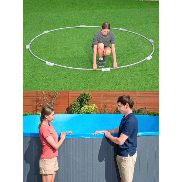 Piscină premium cu cadru metalic Bestway Hydrium 732×132 cm (49.200L) – lux, durabilitate și relaxare pe tot anul [8]