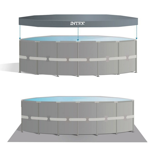 Бассейн INTEX PRISM FRAME CLEARVIEW 488×122 см, 19156 л, металлический каркас с панорамным окном [6]