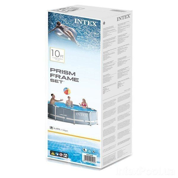 Бассейн INTEX PRISM FRAME PREMIUM 305×76 см, 4485 л, металлический каркас [6]