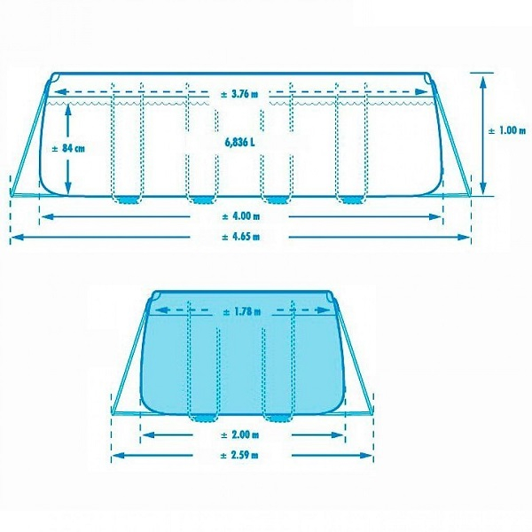 Piscină INTEX Prism Frame Rectangular 400x200x100 cm – Ediția Deluxe pentru confort, siguranță și distracție de vară! [3]