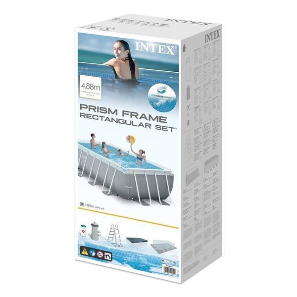 Piscină PRISM FRAME RECTANGULAR 488x244x107 cm, 10874 L, cadru metalic [4]