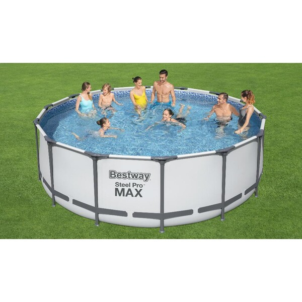 Bestway Бассейн STEEL PRO MAX 427x122 см, 15232 л, с металлическим каркасом, насосом, лестницей и тентом [7]